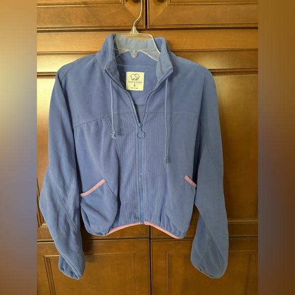 Ivory Ella Purple zipper sweater with Pink Trim - Picture 1 of 6